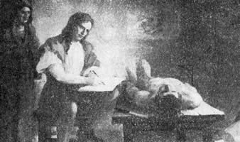 Леонардо да Винчи за анатомическим вскрытием 